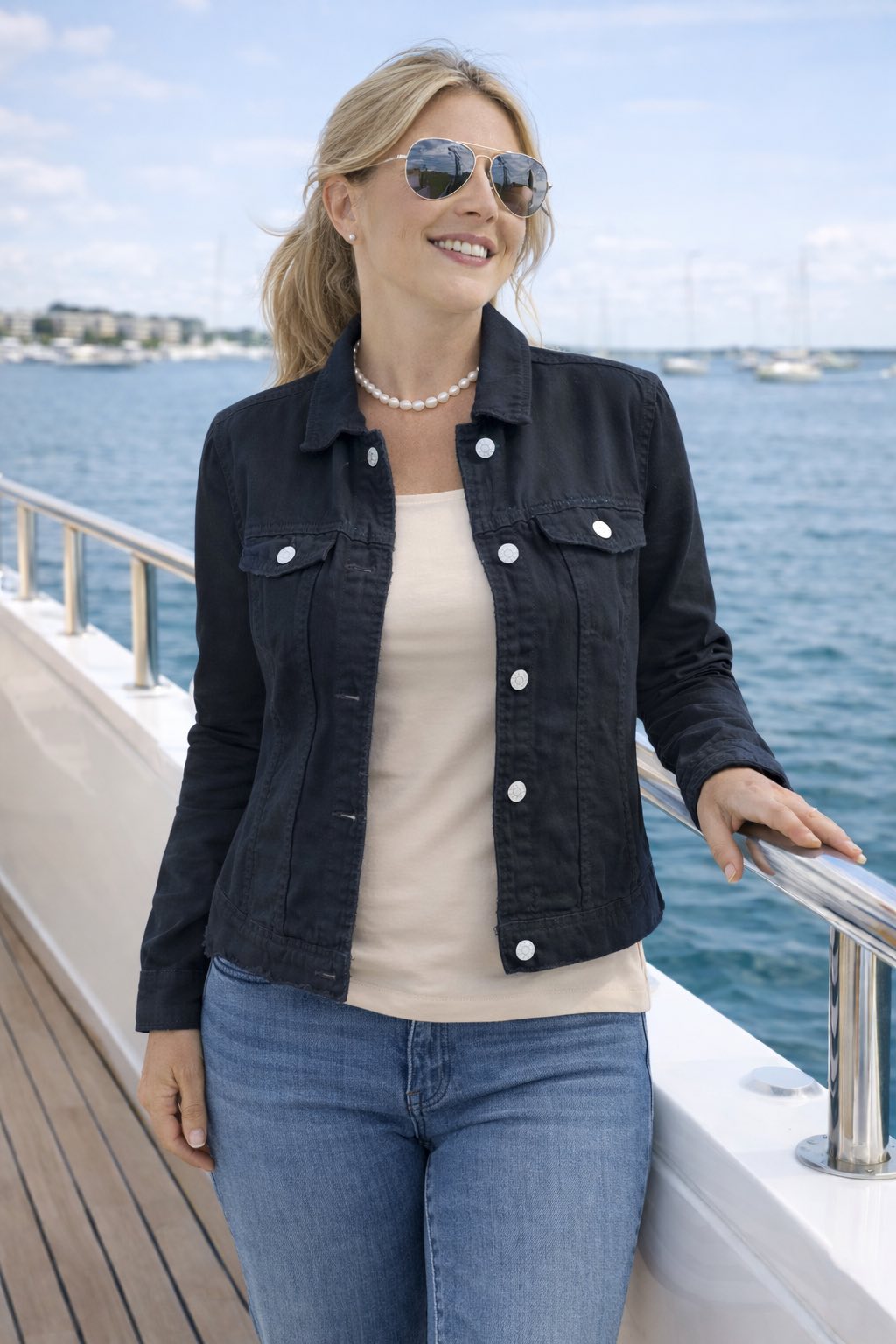 Classic Linen Jacket Raw Edge Style