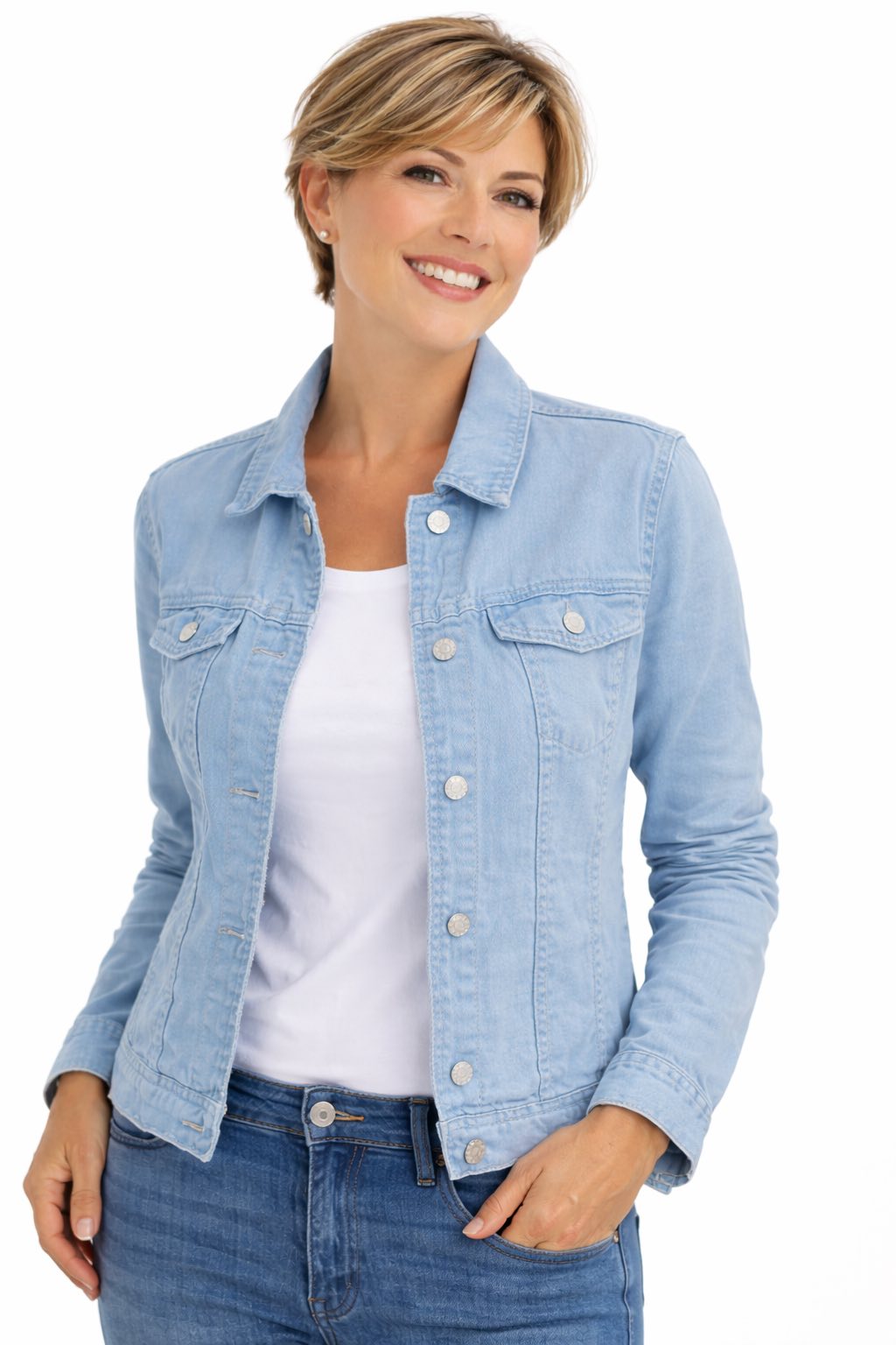 Classic Linen Jacket Raw Edge Style