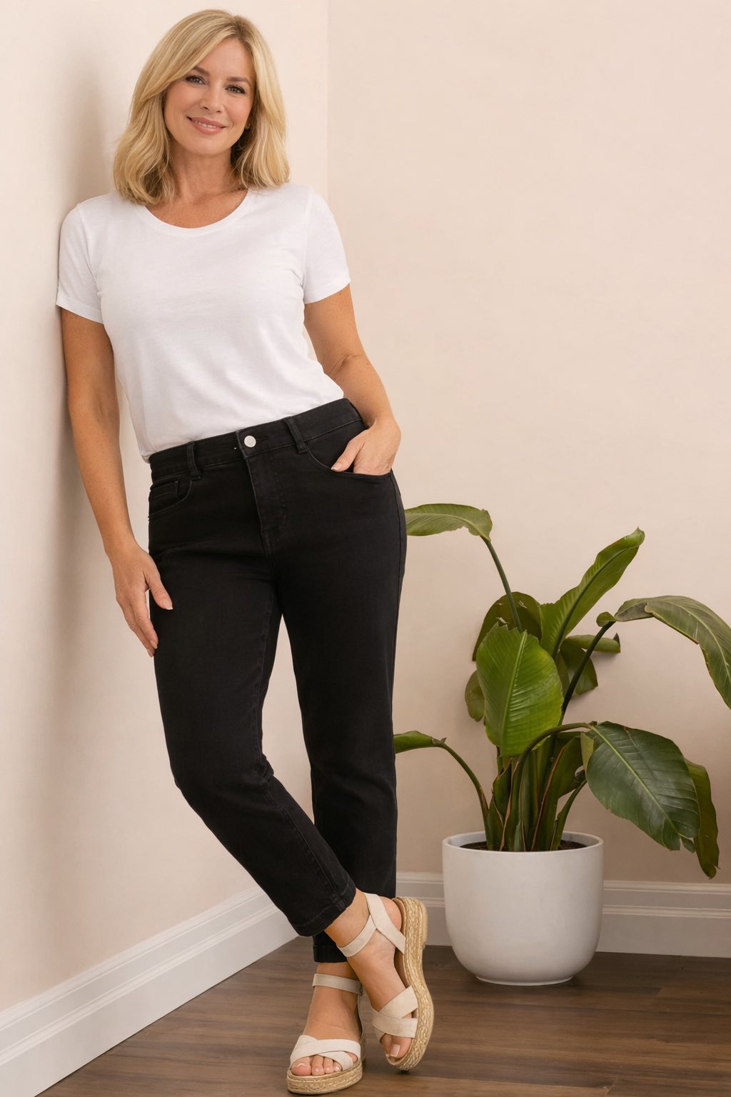Black Crop Audrey Denim Jeans