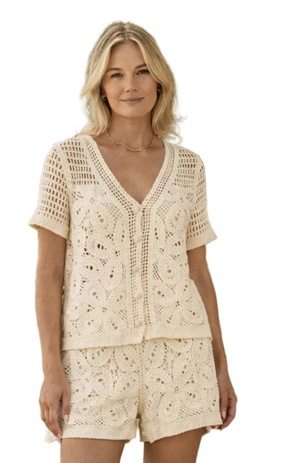 Natural Boho Crochet Top - 606River