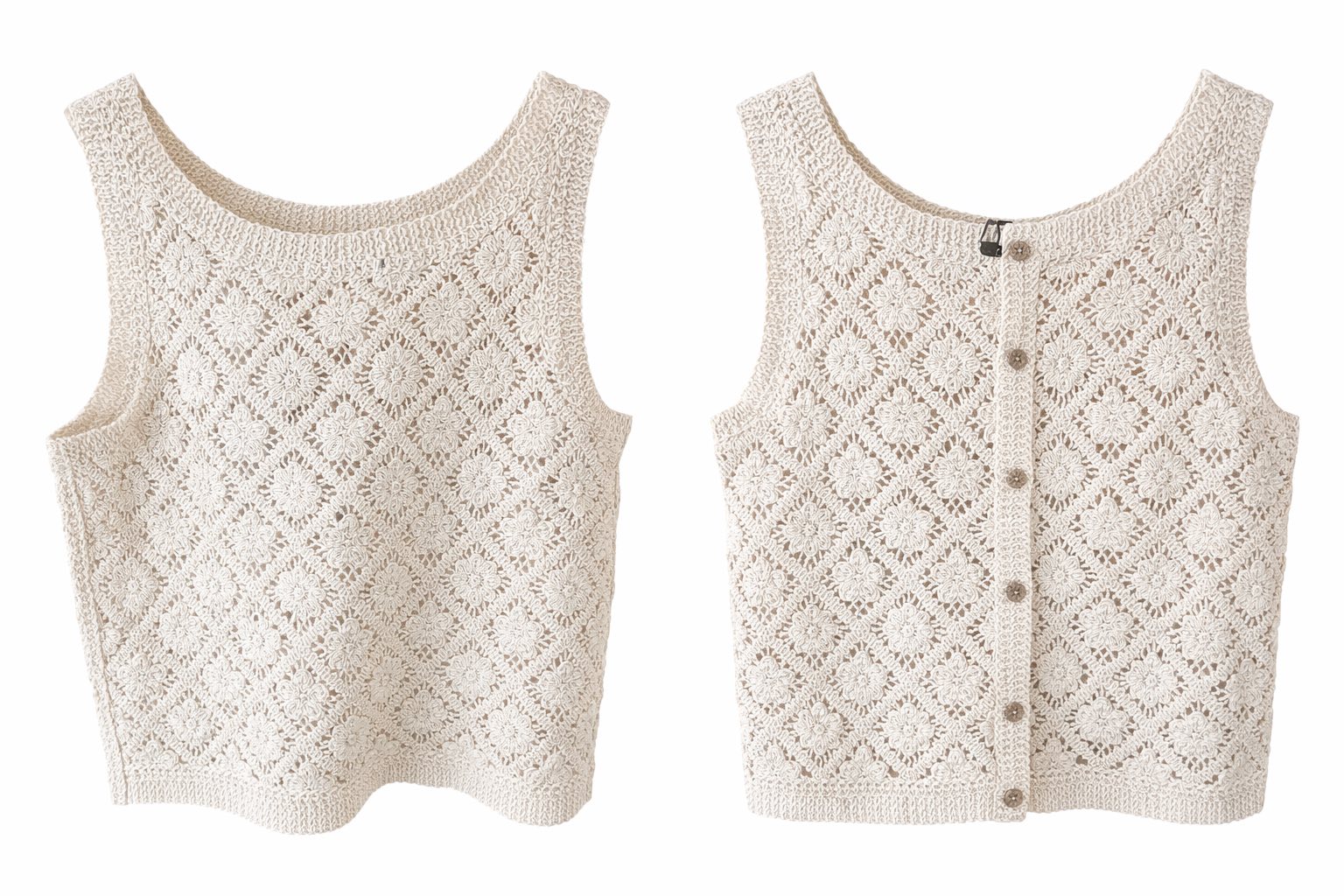 Charlie B Natural Crochet Sleeveless Top - 606River