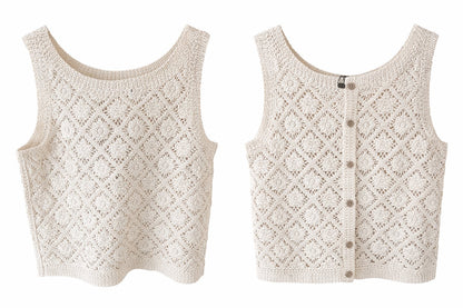 Charlie B Natural Crochet Sleeveless Top - 606River