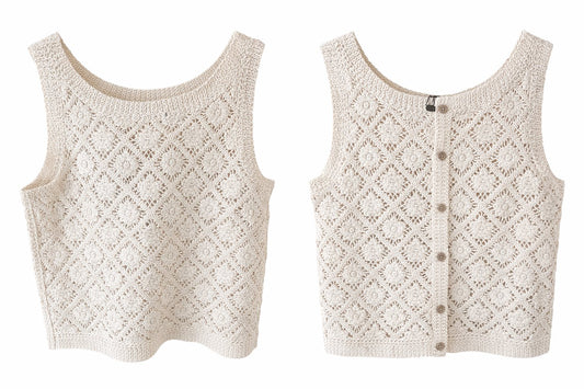 Charlie B Natural Crochet Sleeveless Top - 606River