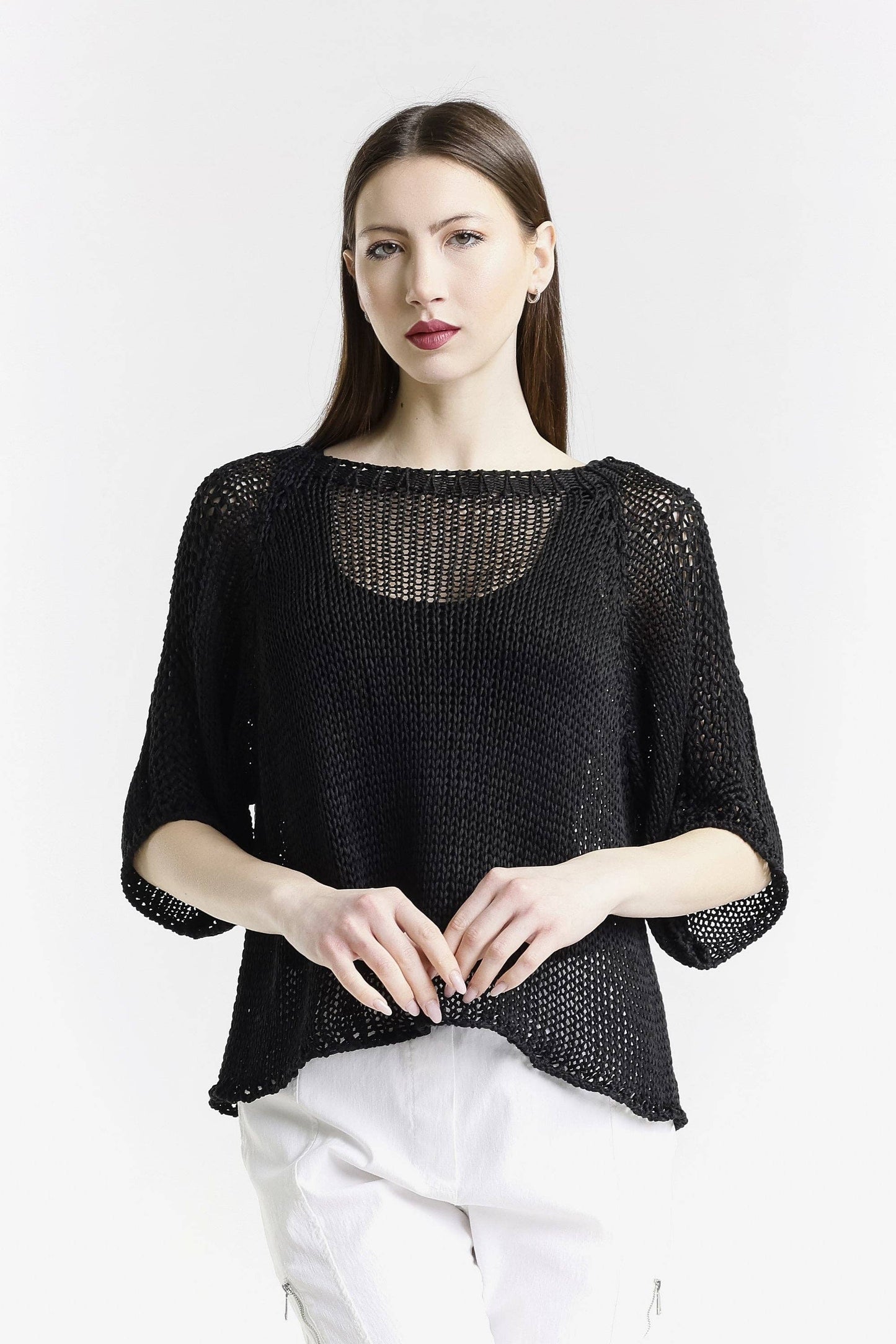 Doris Closed Knit Ballet Sleeve Closed Knit Sweater (BQ906CK) - 606River