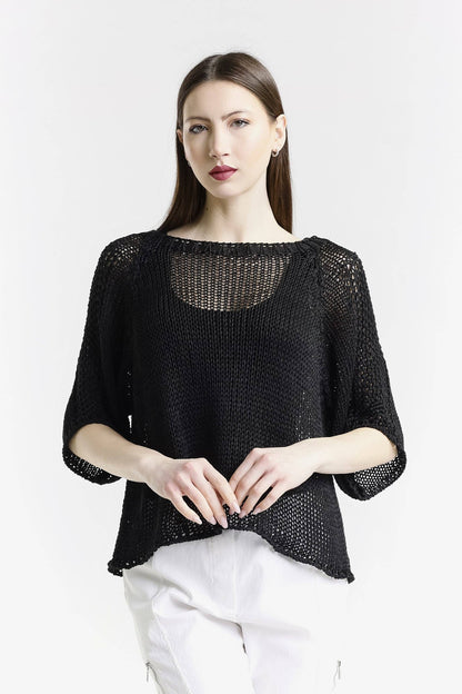 Doris Closed Knit Ballet Sleeve Closed Knit Sweater (BQ906CK) - 606River