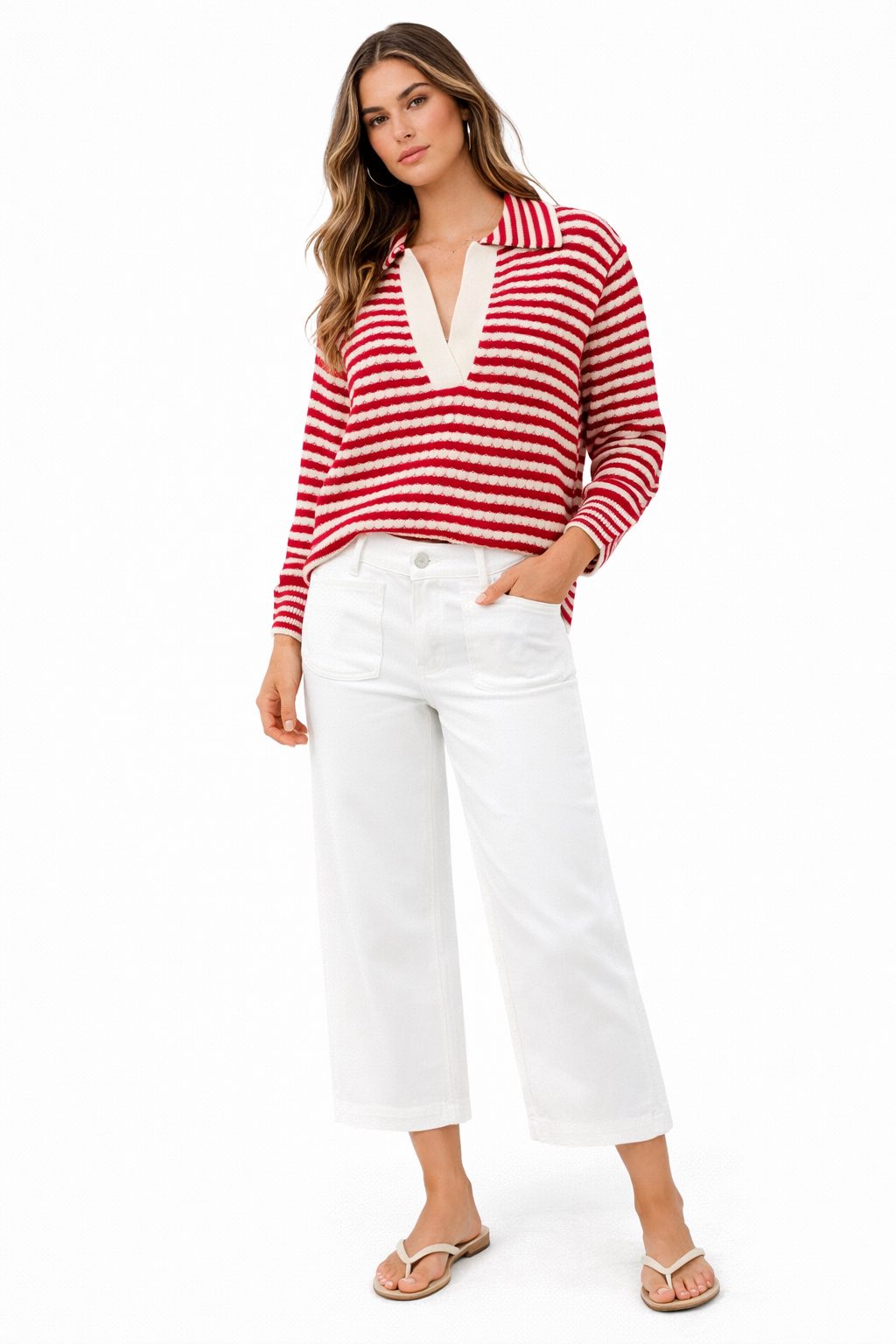 White Crop Stretch Pant by APNY - 606River