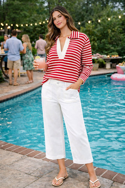 White Crop Stretch Pant by APNY - 606River