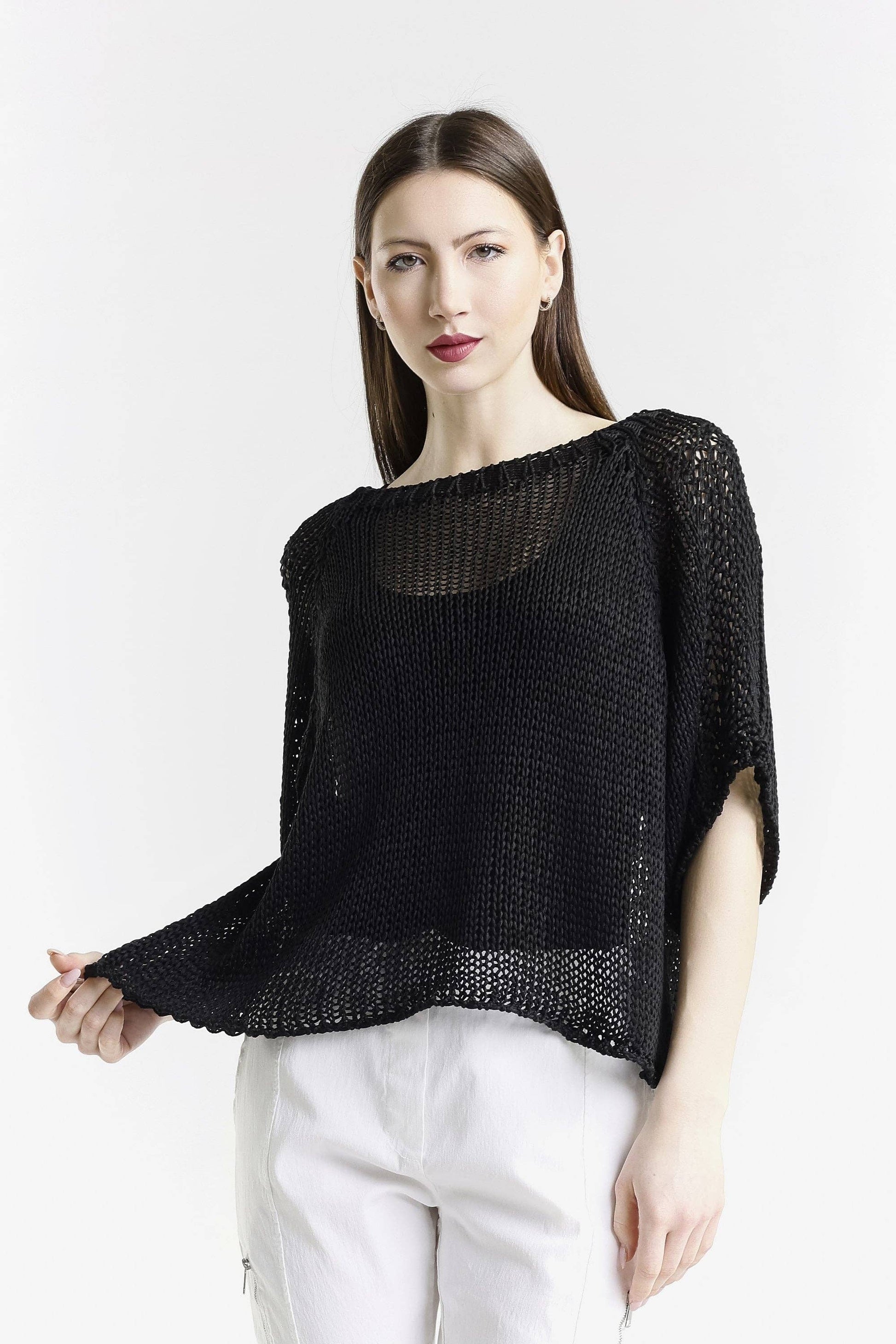 Doris Closed Knit Ballet Sleeve Closed Knit Sweater (BQ906CK) - 606River