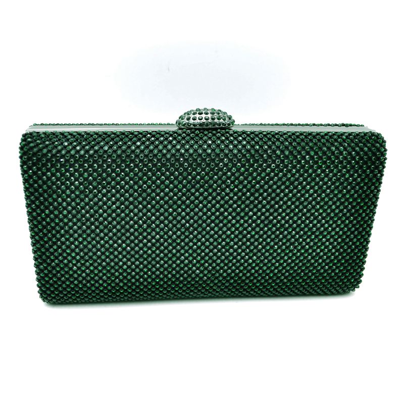 Dark Green Rhinestone Clutch 68059 - 606River