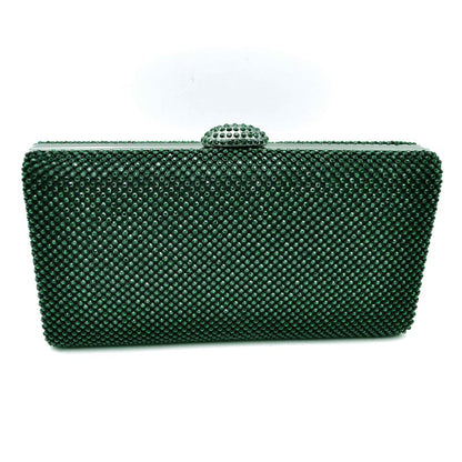 Dark Green Rhinestone Clutch 68059 - 606River