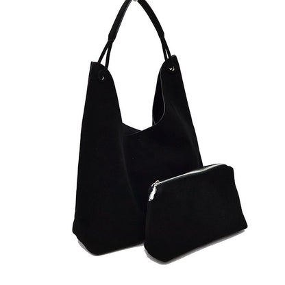 Vegan Suede Hobo Style Handbag