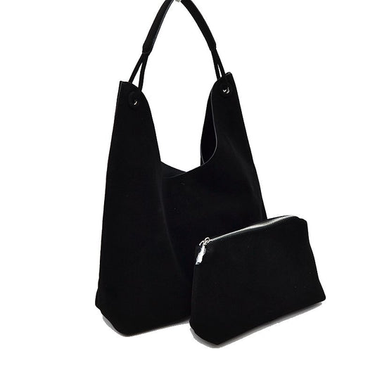 Vegan Suede Hobo Style Handbag