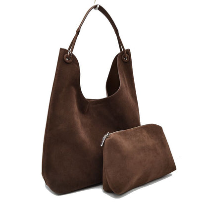 Vegan Suede Hobo Style Handbag