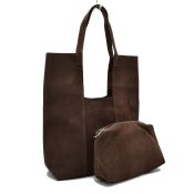 Large Faux Suede Shoulder Bag 6981-1 - 606River