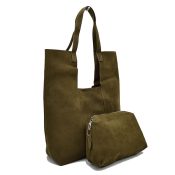 Large Faux Suede Shoulder Bag 6981-1 - 606River