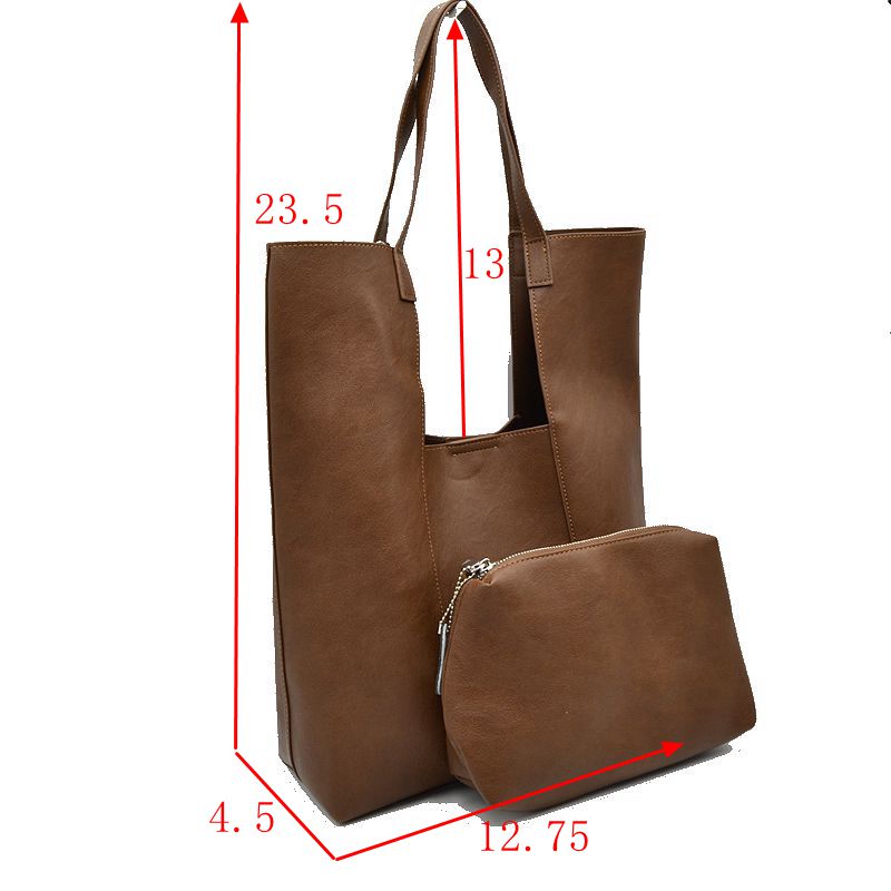Large Faux Suede Shoulder Bag 6981-1 - 606River