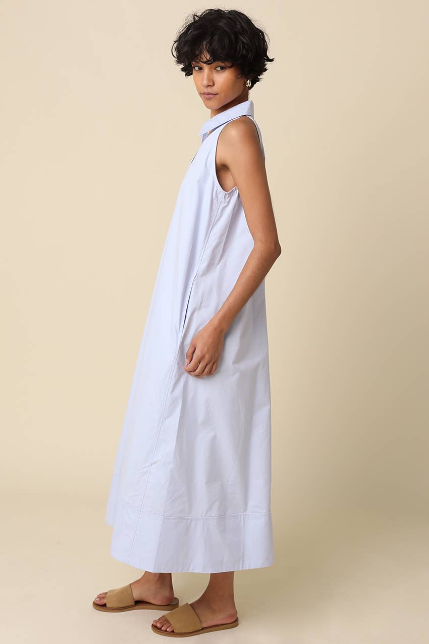 Clara Collared A-Line Maxi Dress - 606River