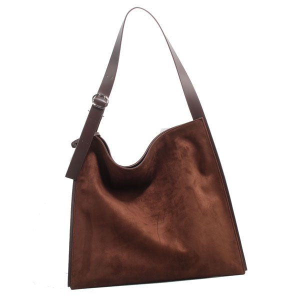 Large Vegan Suede Hobo Bag