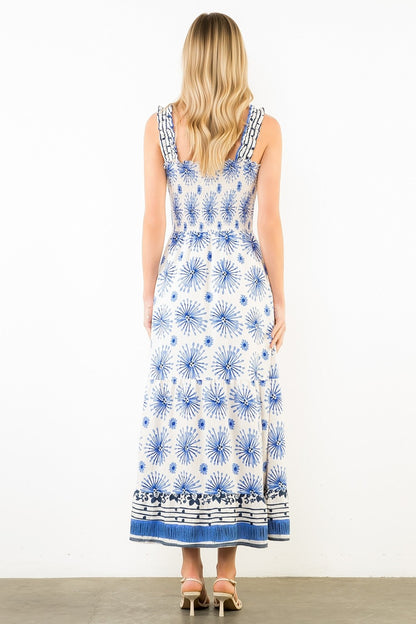THML Blue White Maxi Dress