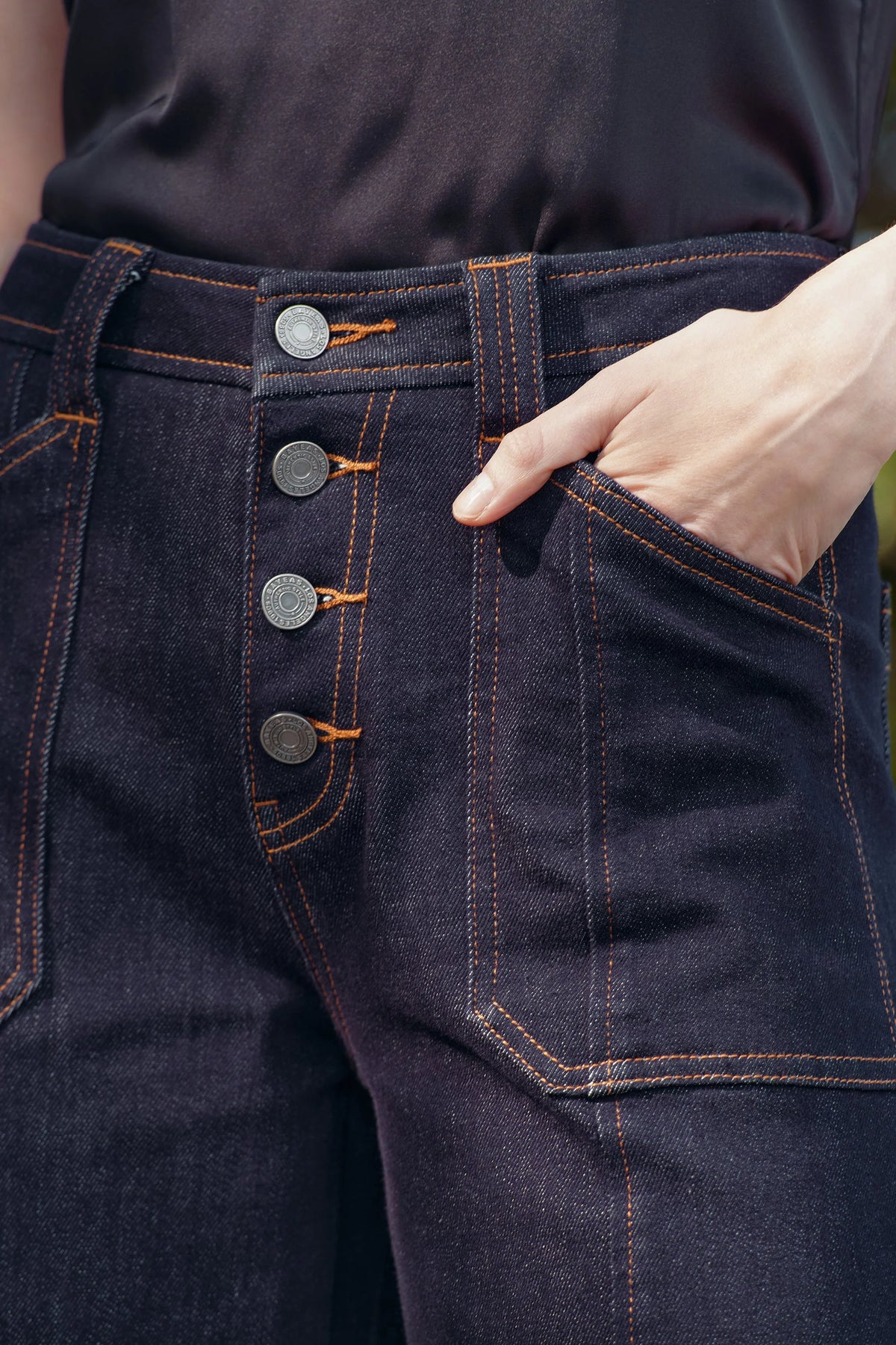 High Rise Dark Denim Jean By Bayeas - 606River