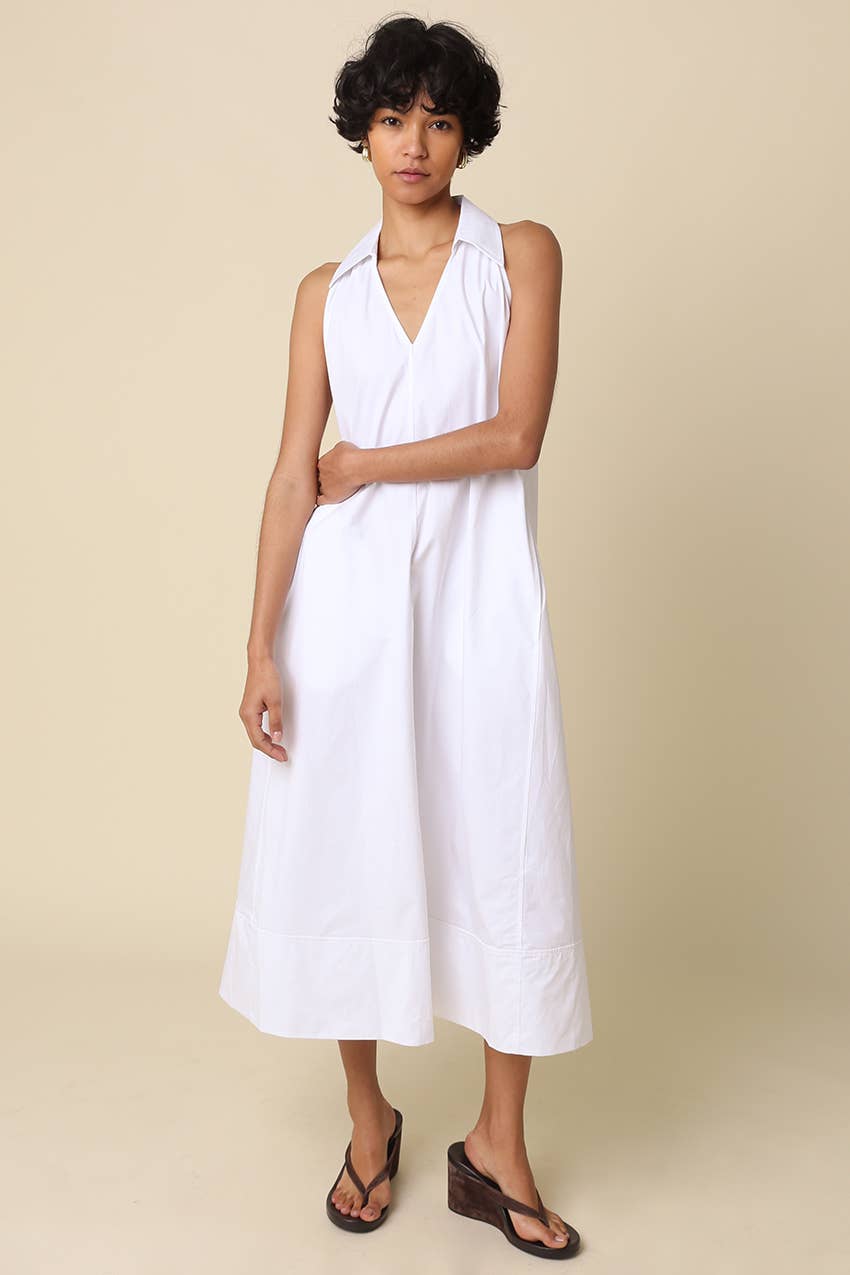 Clara Collared A-Line Maxi Dress - 606River