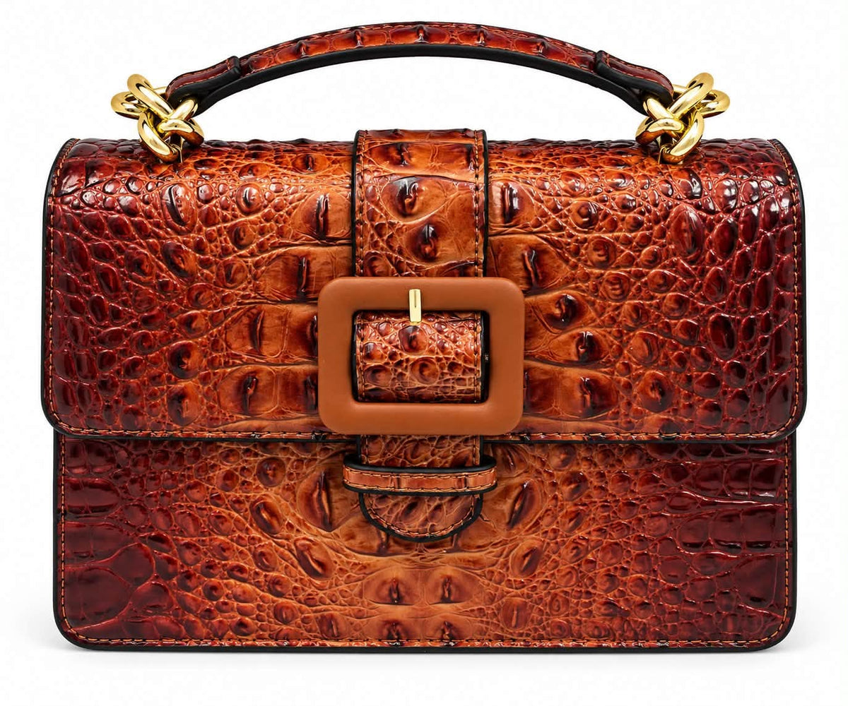 Embossed Vegan Leather Luxury Style Bag