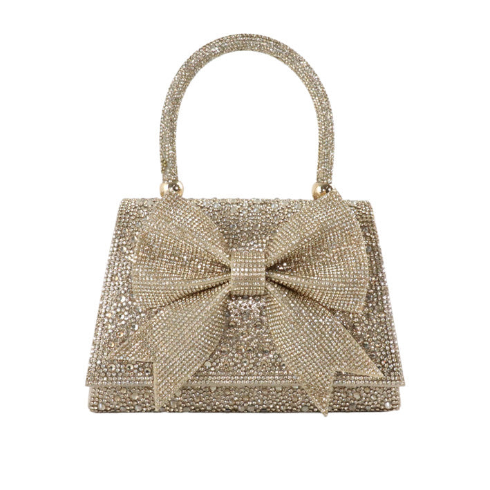 Elegant Crystal Bow Evening Bag 81915 - 606River
