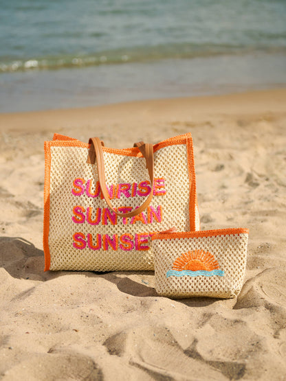 "SUNRISE SUNTAN SUNSET" TOTE,NATURAL - 606River