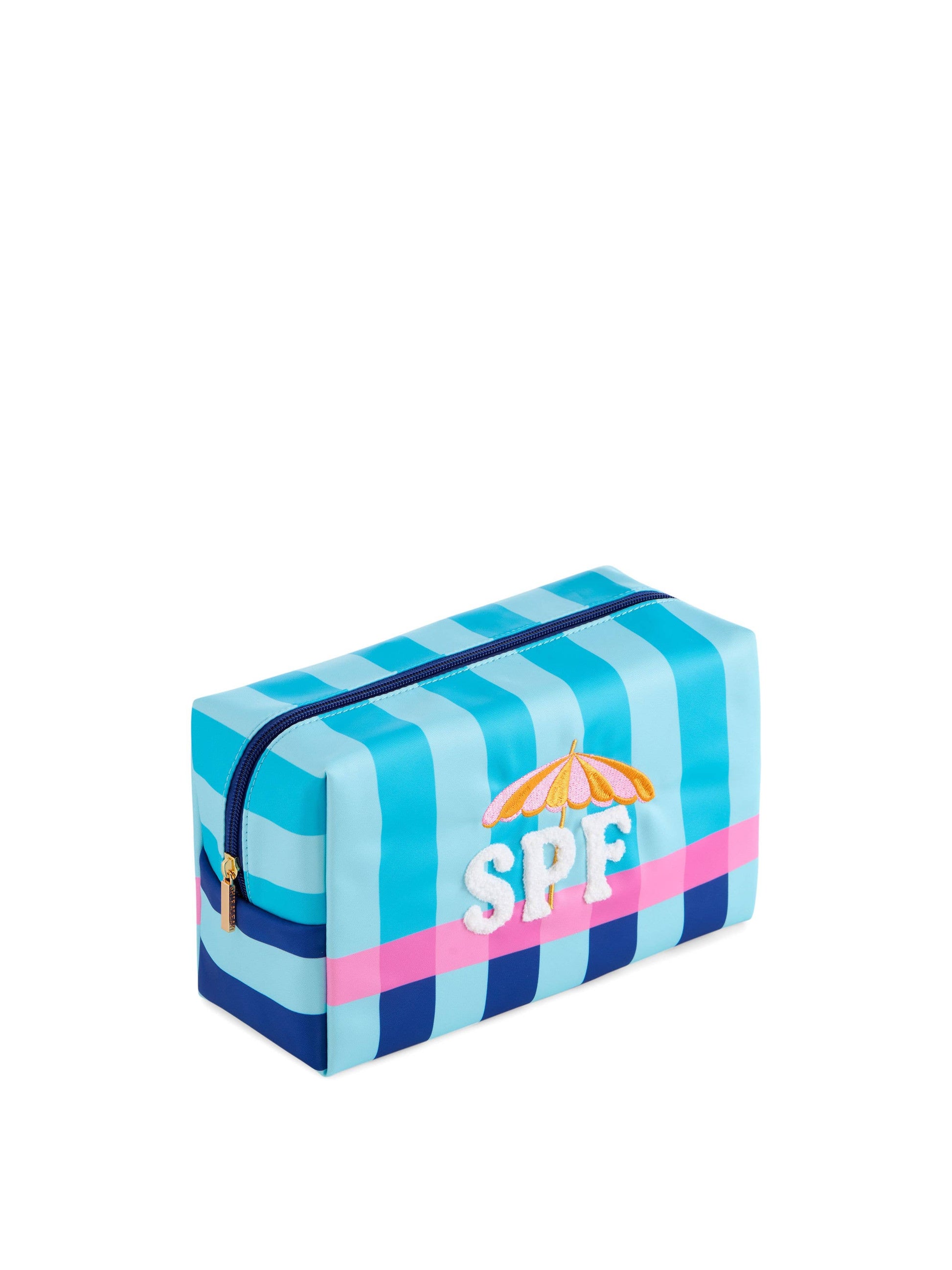 "SPF" LARGE ZIP POUCH,TURQUOISE - 606River