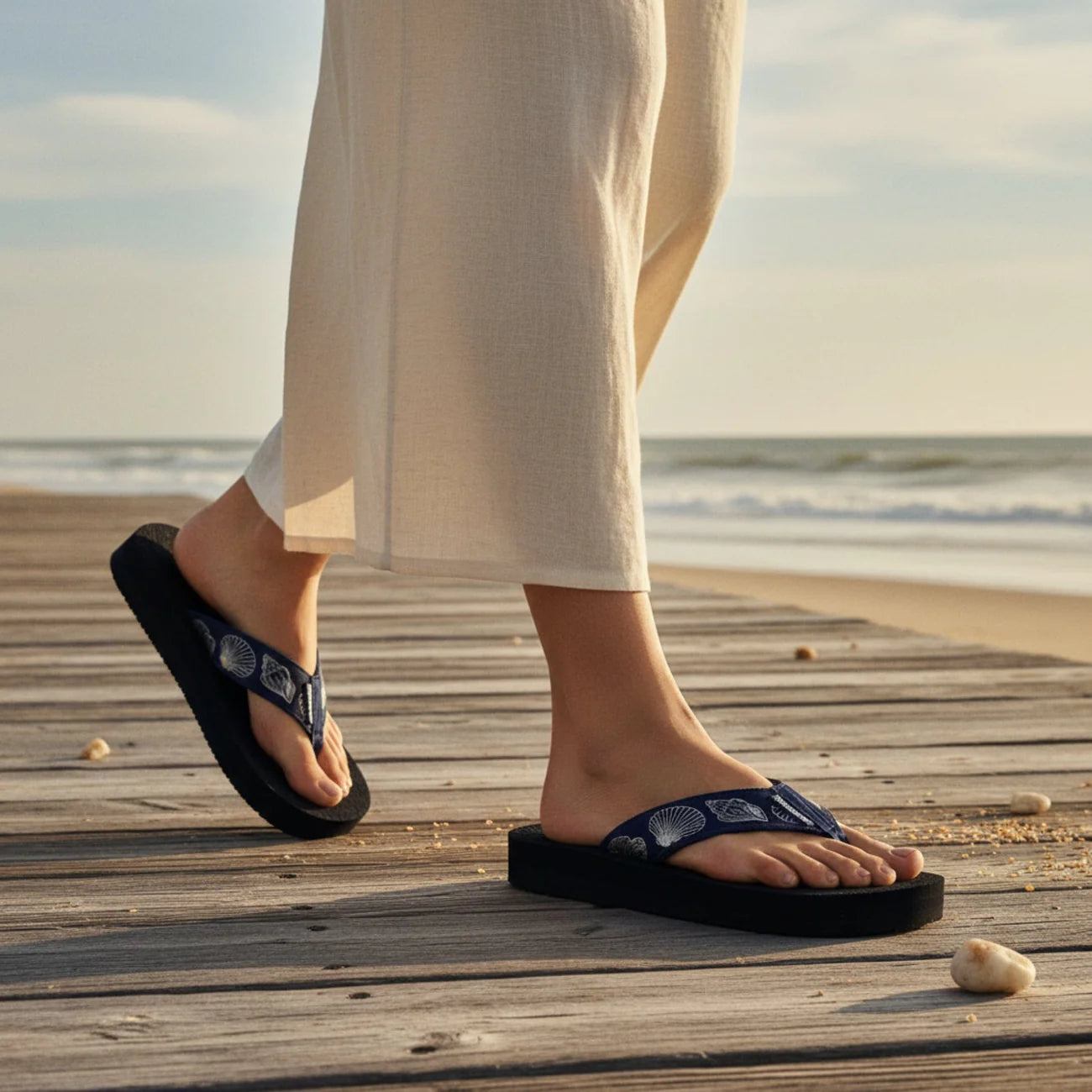 Midnight Shells Flip Flop - 606River