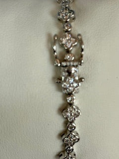 CZ Silver Clover Bracelet