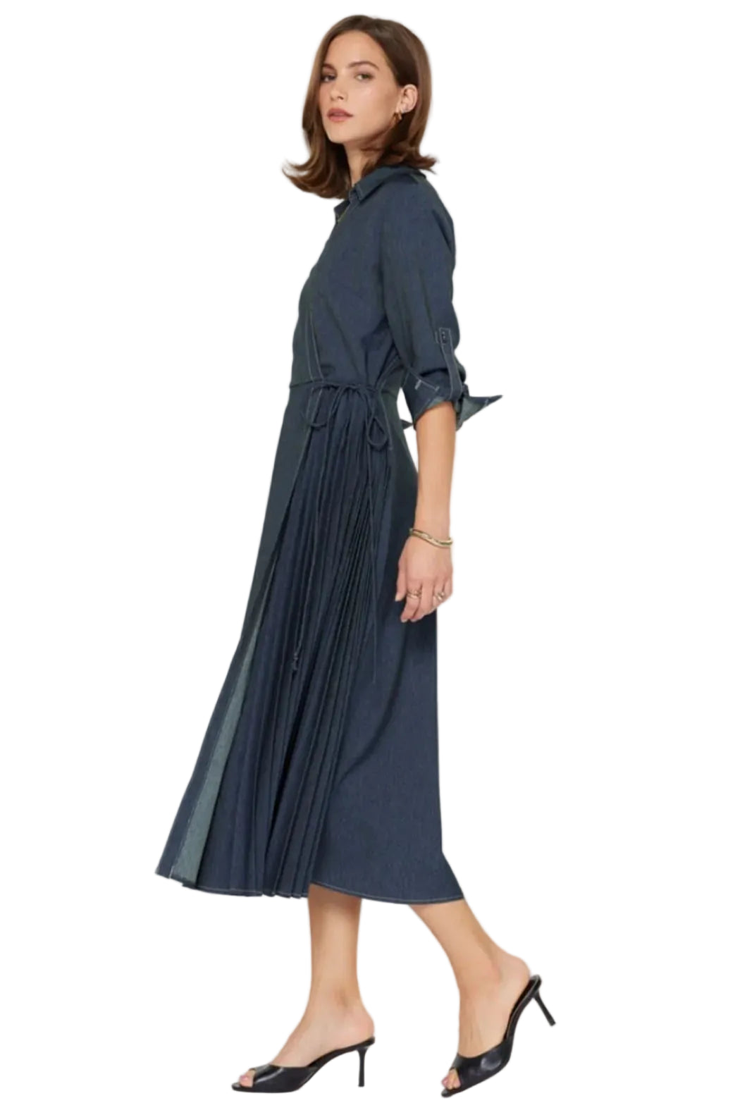 Long Wrap Denim Dress by Current Air S