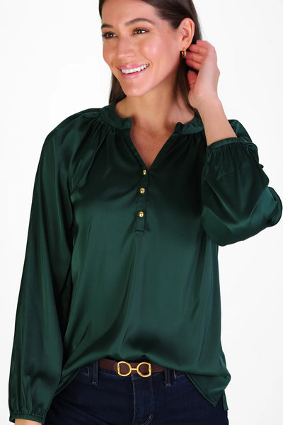 Duffield Carlisle Spruce Satin Blouse