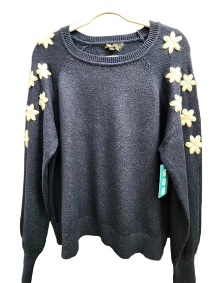 Charlie B Embroidered V-Neck Sweater
