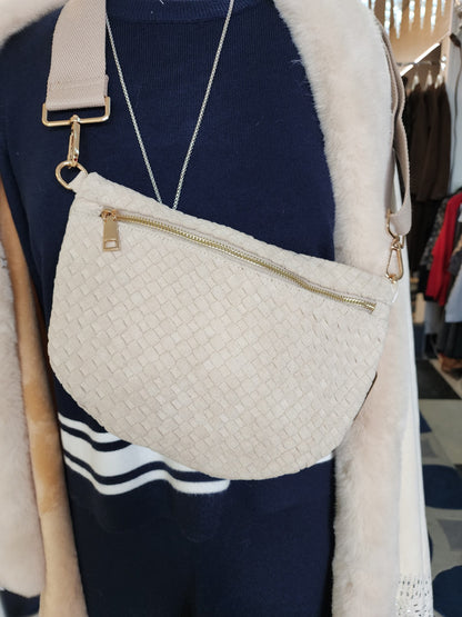 Vegan Ultra Suede Crossbody Belt Bag