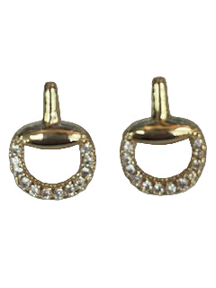 CZ Gold Equestrian Stud Earring