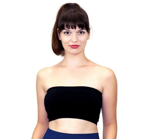 Elietian Solid Strapless Bandeau