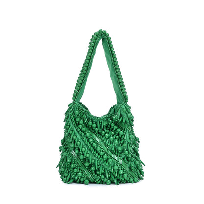 Kelly Green Beaded Cocktail Bag - 606River