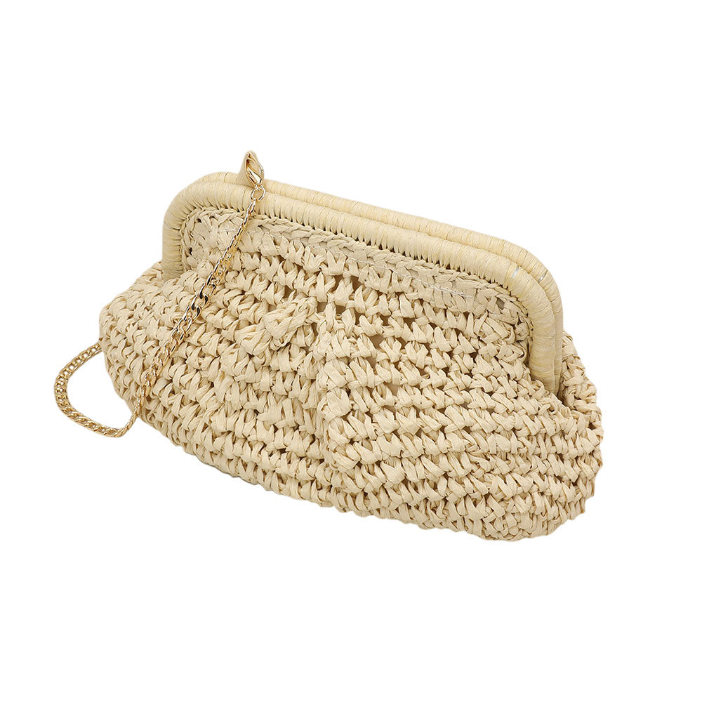 Natural Fiber Travel Clutch Bag