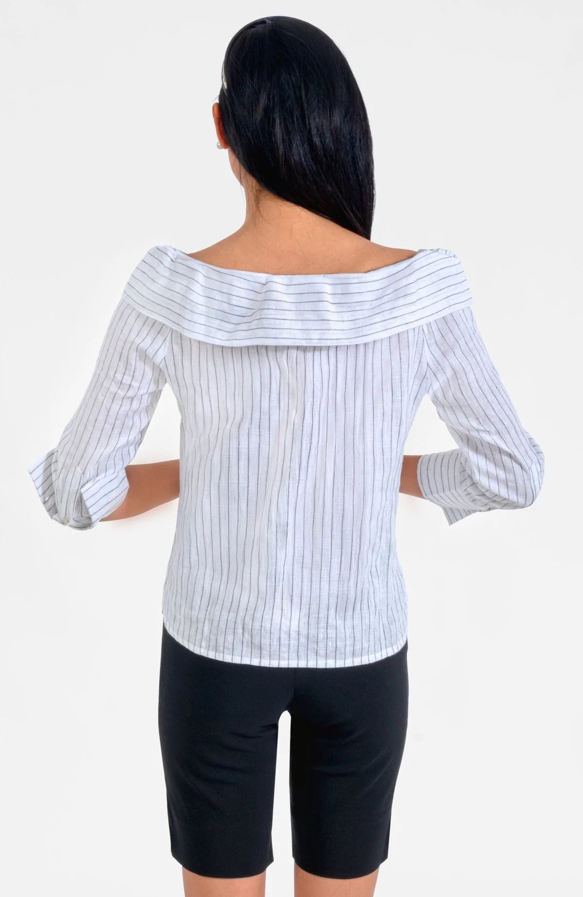 Gretchen Scott Linen Off Shoulder Top