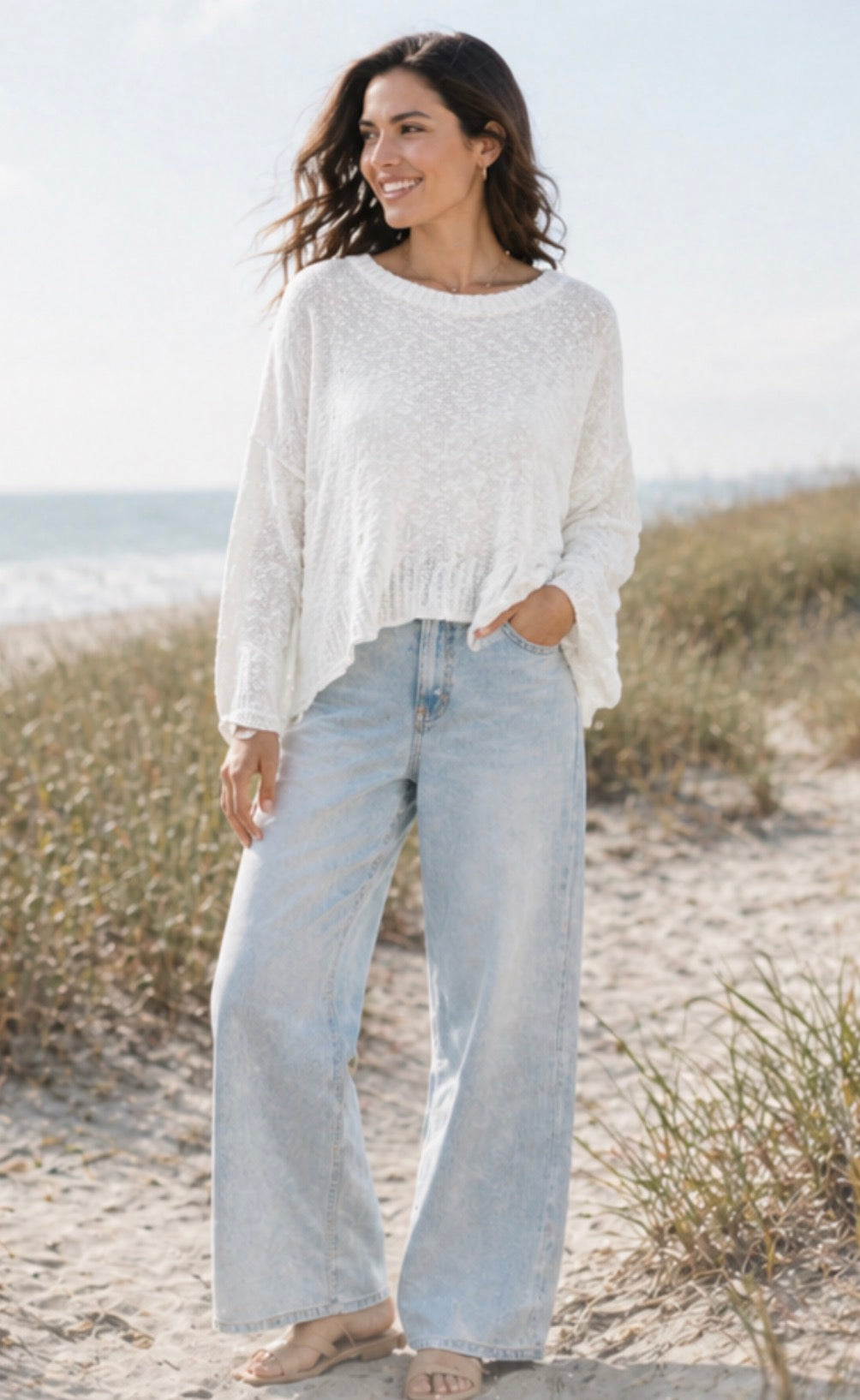 Cotton Relaxed Coastal Sweater - 606River
