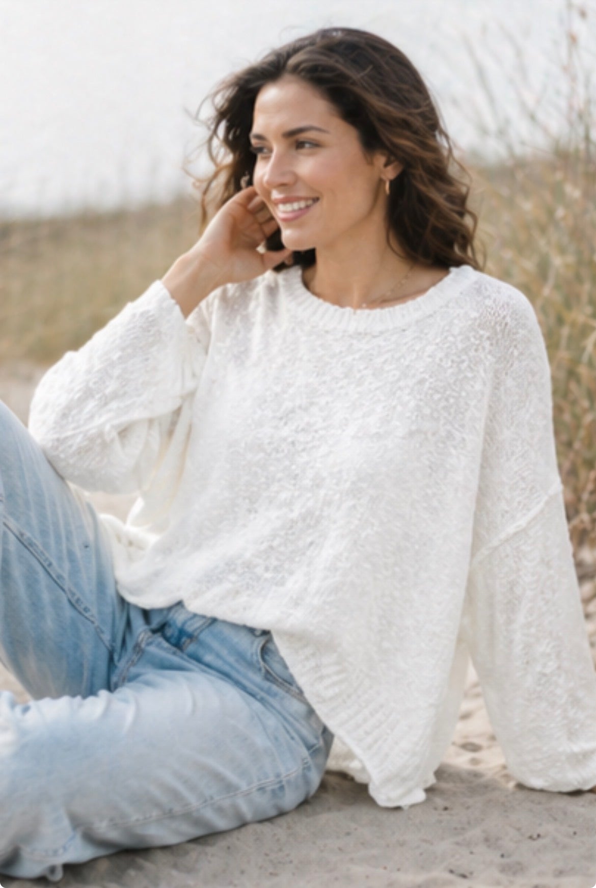 Cotton Relaxed Coastal Sweater - 606River