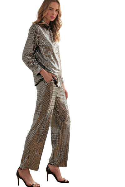Joh Jenika Sequin Silver Pant