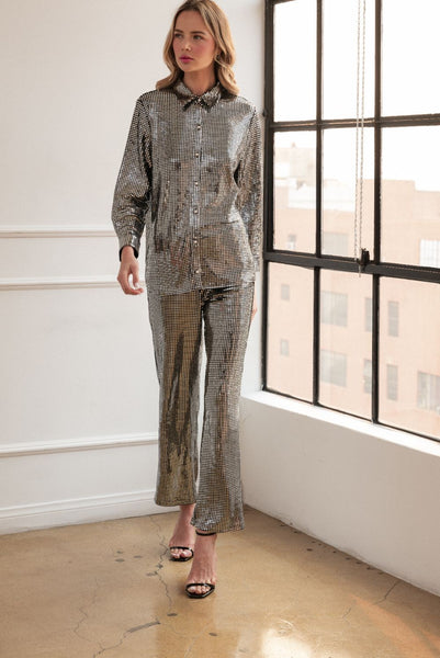 Joh Jenika Sequin Silver Pant