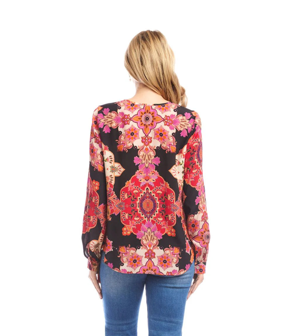 Karen Kane Shirred Blouse