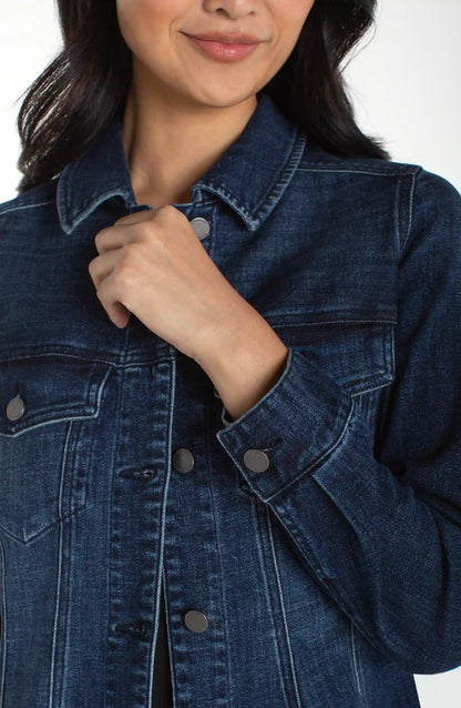 Denim Fit And Flare Jacket by Liverpool - 606River