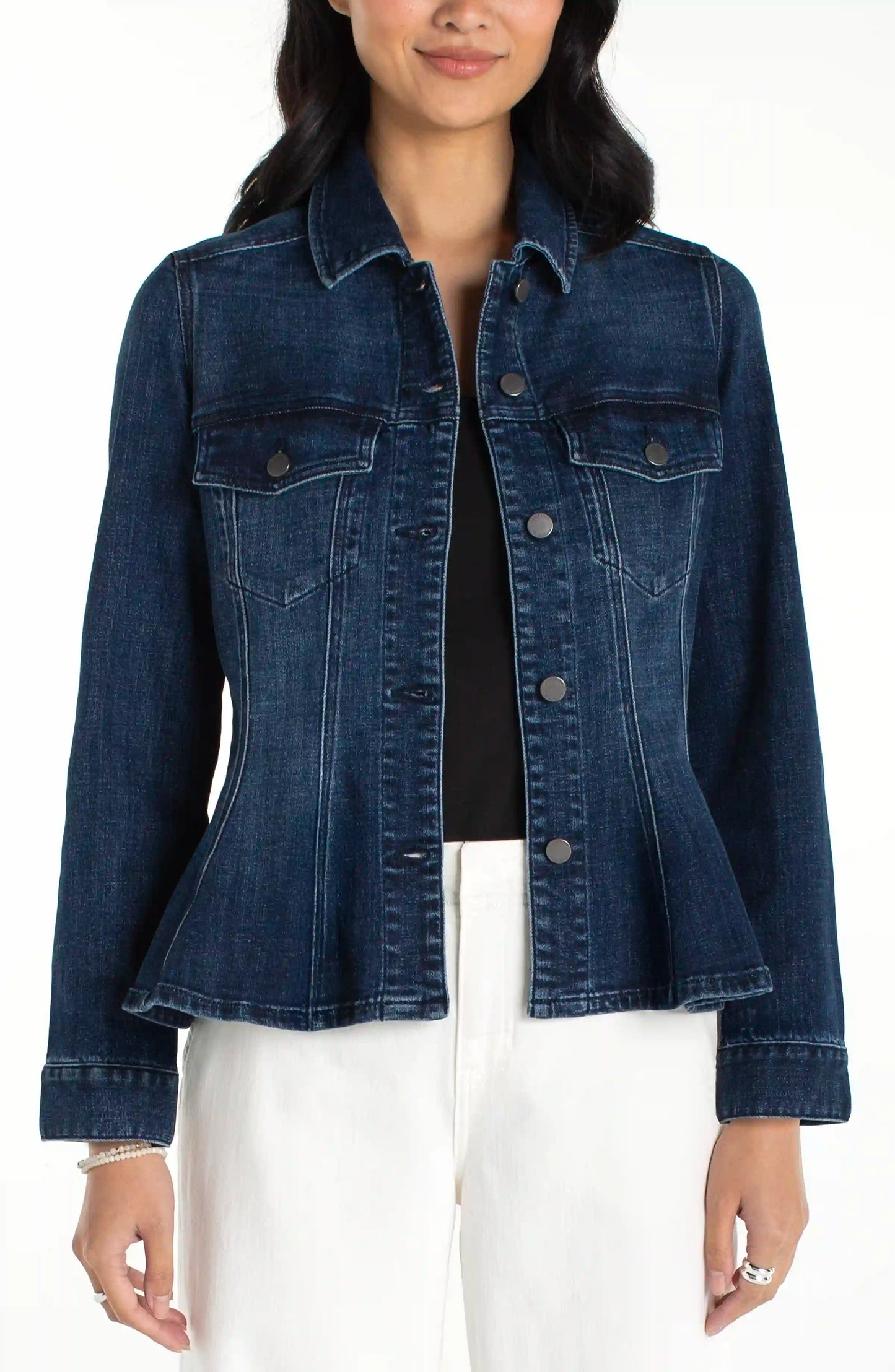 Denim Fit And Flare Jacket by Liverpool - 606River