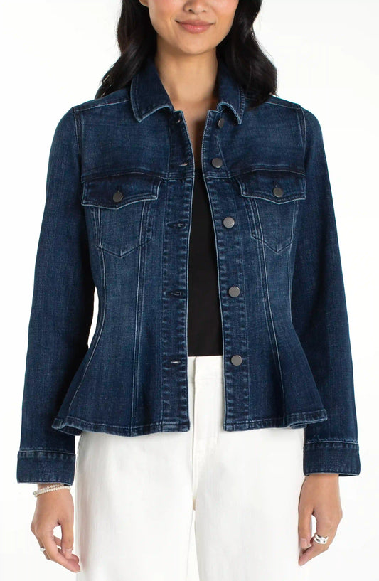 Denim Fit And Flare Jacket by Liverpool - 606River
