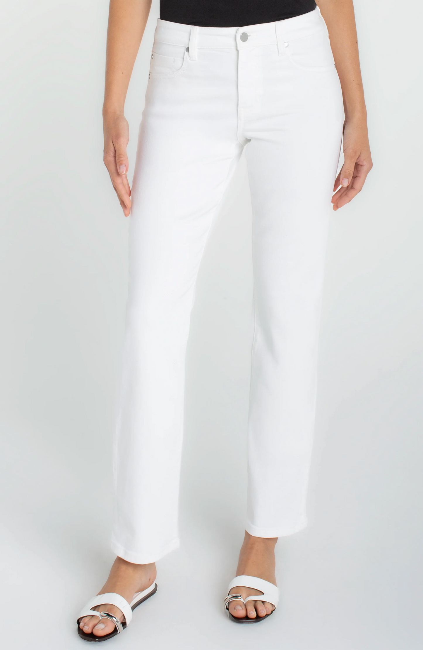 Liverpool White Kennedy Straight Jean - 606River