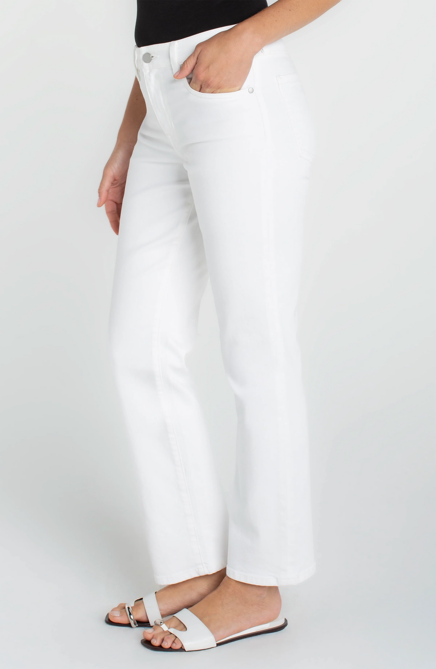Liverpool White Kennedy Straight Jean - 606River